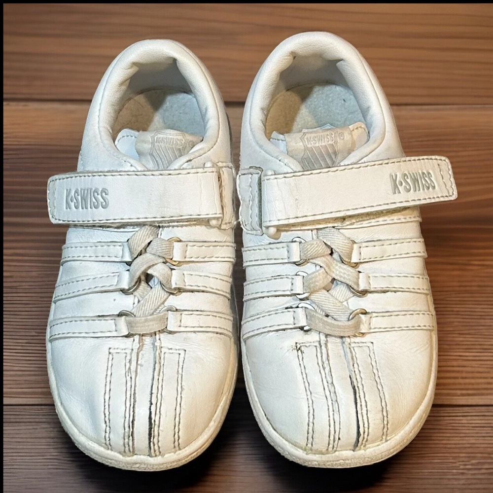K-Swiss Size 7C White Leather Toddler Sneakers Tennis Shoes